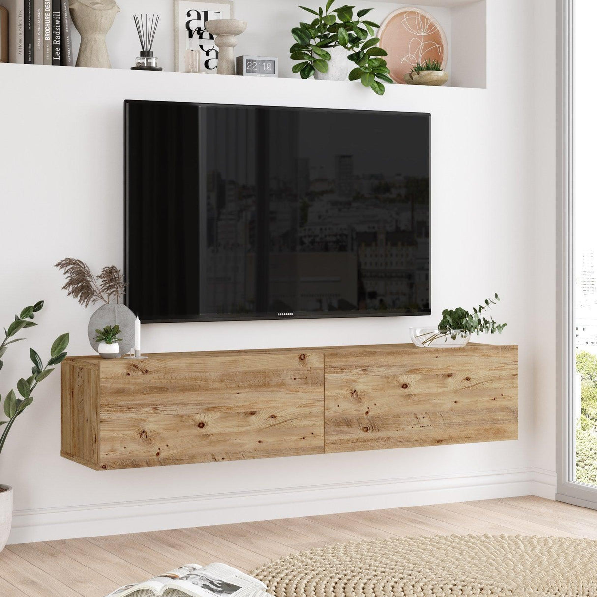 COMODA TV ST1 - GW, Stejar, 140x29x32 cm