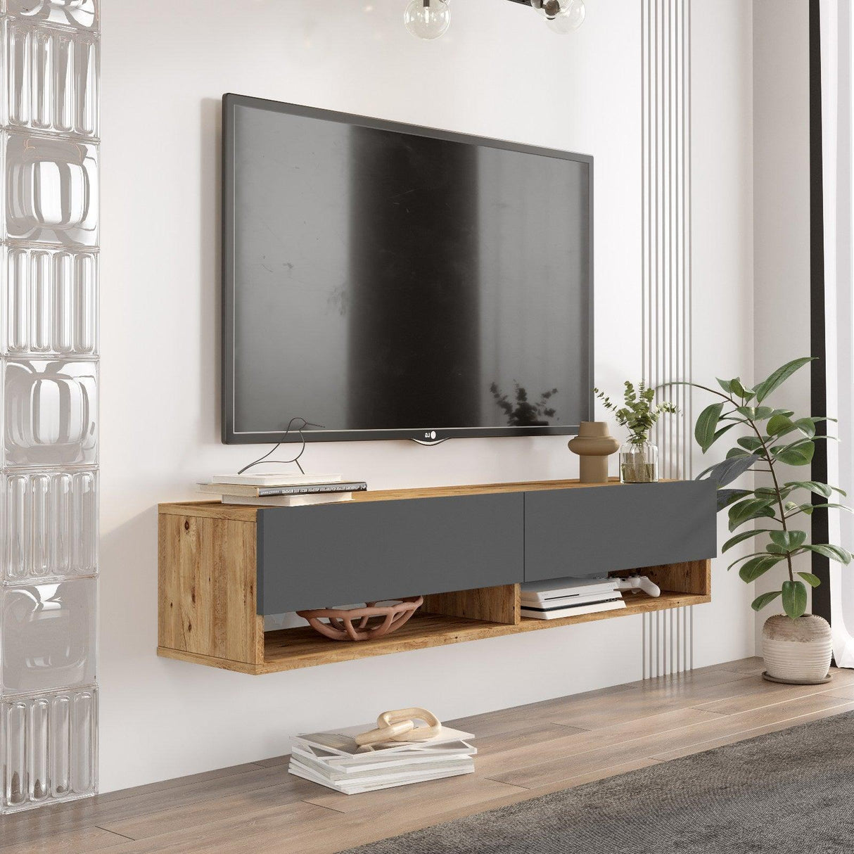 COMODA TV VG14 - A, Stejar, 140x29x32 cm