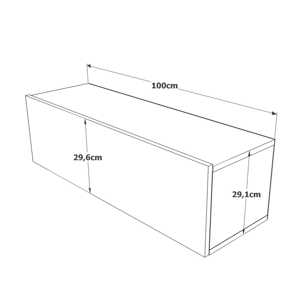 COMODA TV WL10-A, Stejar, 100x31.6x29.1 cm
