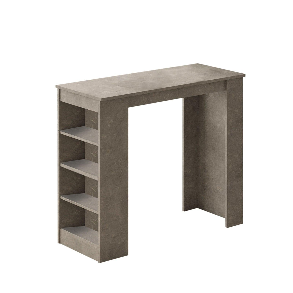Masa Bucatarie Bar multifunctionala Wallo, Gri - Stejar - Alb - Negru, 120 x 102 x 52 cm - Gri, SKU 956LCS2201
