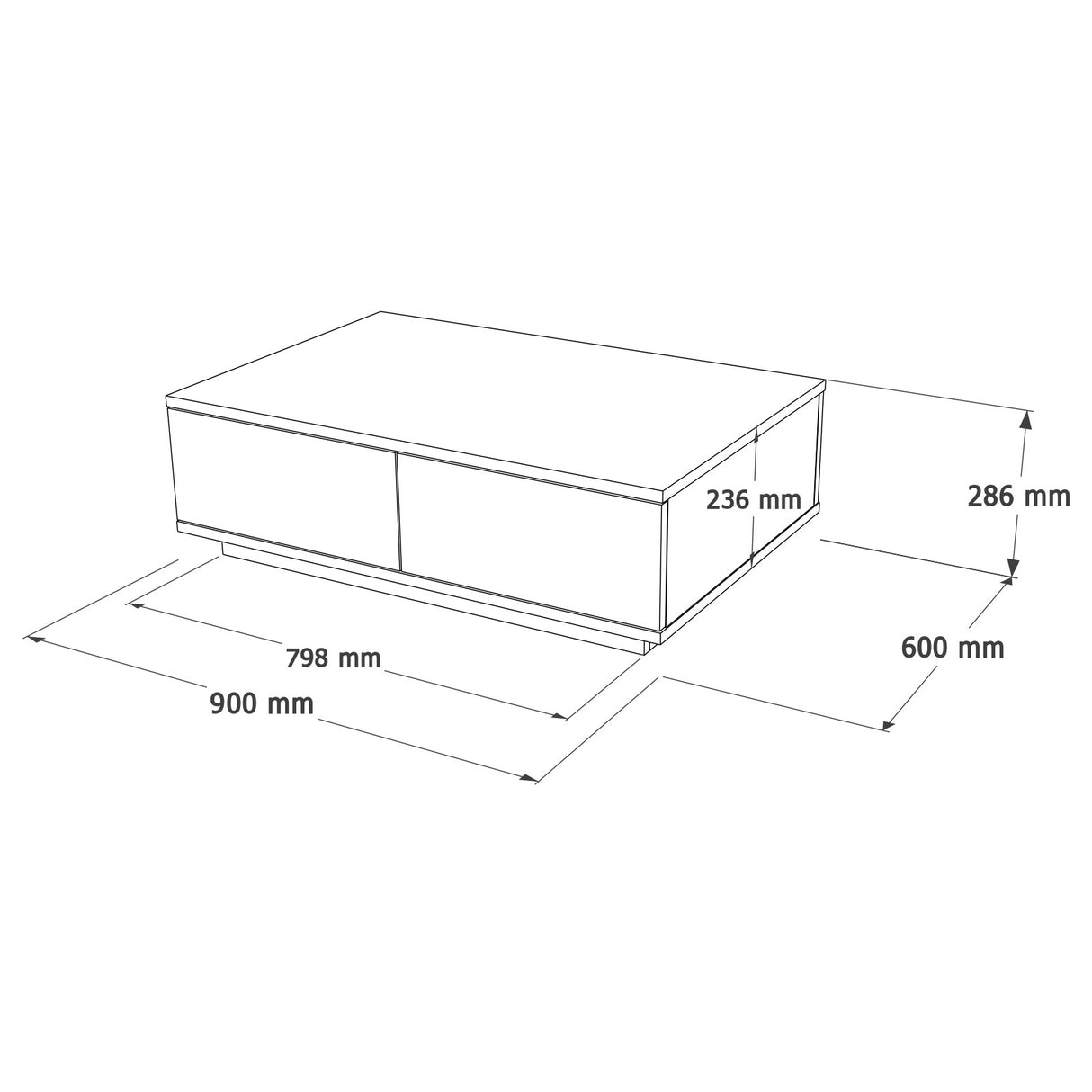 Set mobilă pentru sufragerie FR17-AA, Pin atlantic - Antracit, 180x45x45 cm