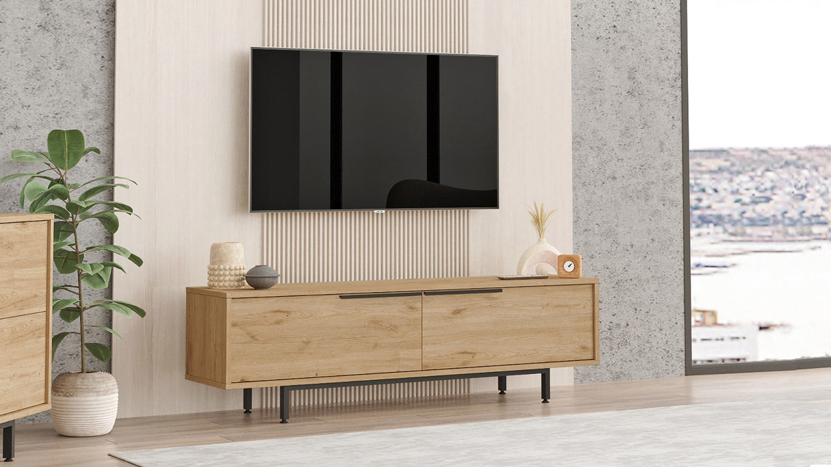 Comodă TV On1-S, Nuc, 160x36x45 cm