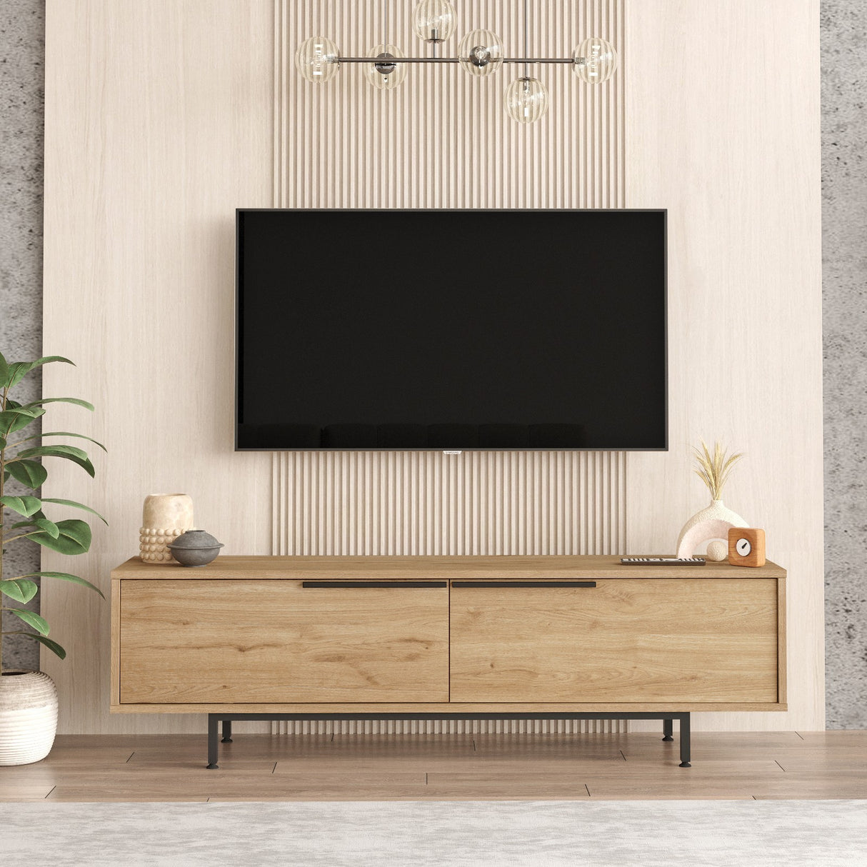 Comodă TV On1-S, Nuc, 160x36x45 cm