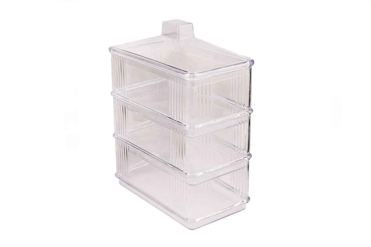 Set recipiente pentru depozitare 6 bucăți Dıkdortgenakrlk - 6, Transparent, 17x10x7 cm