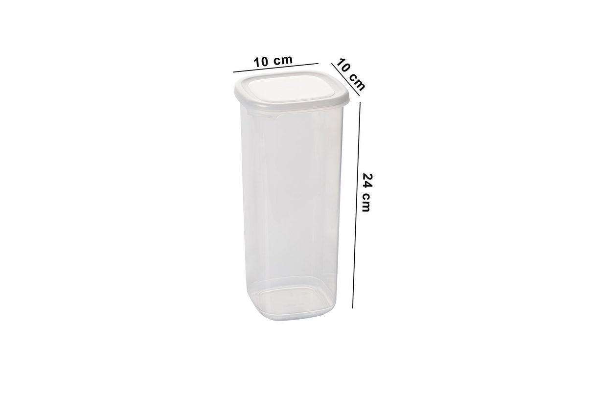 Set recipiente pentru depozitare 18 bucăți BNMPEGYWS18-517, Alb, 10x10x10 cm