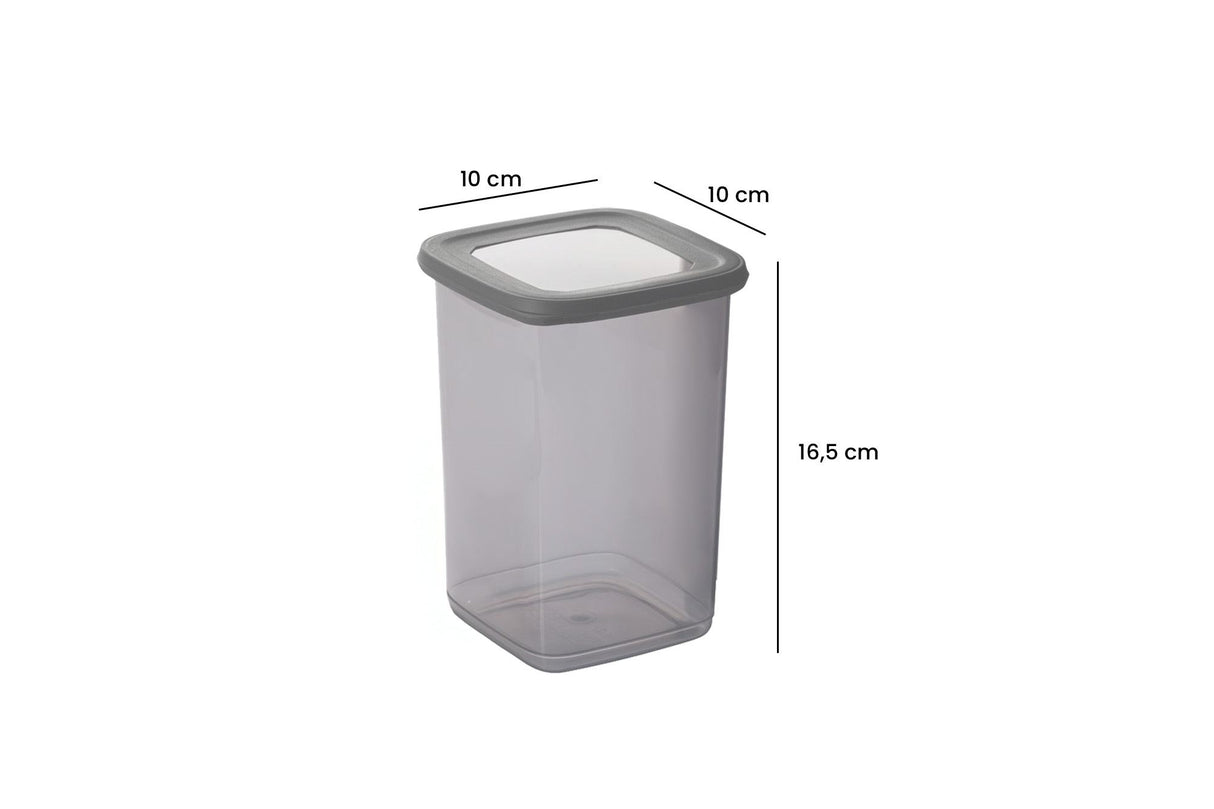 Set recipiente pentru depozitare 24 bucăți BNMPOLYAS24-51217, Antracit, 10x10x25 cm