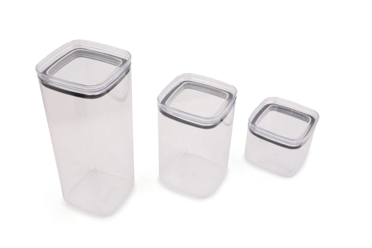 Set recipiente pentru depozitare 24 bucăți 3BOY24, Antracit, 10x10x18 cm