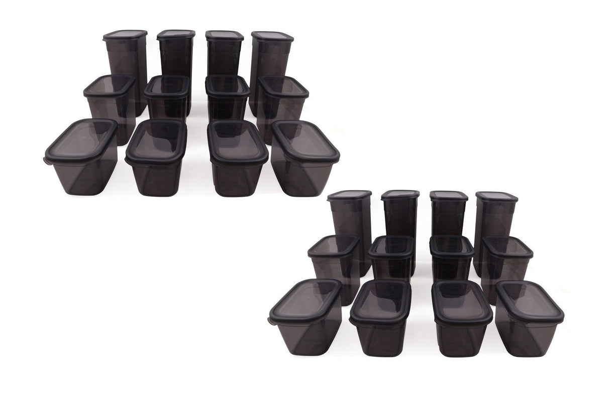 Set cutie de depozitare, Gri, 12x16.5x11.2 cm