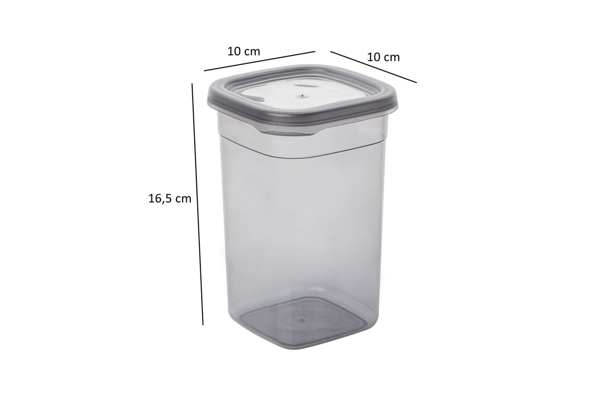 Set recipiente pentru depozitare 12 bucăți BNMPEGYAS12-12, Antracit, 10x10x17 cm