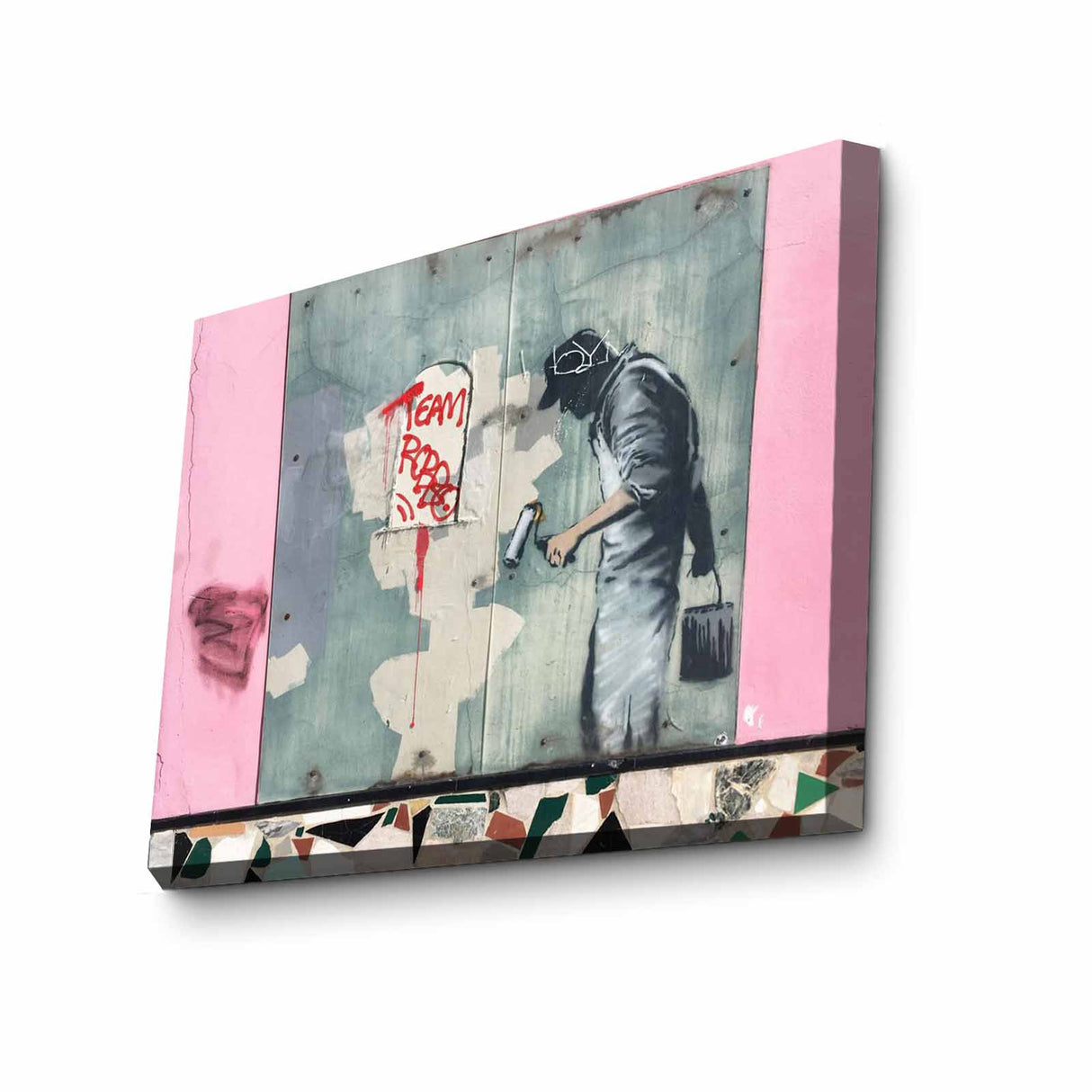 Tablou canvas 3040BANKSY002, Multicolor, 30x40x3 cm