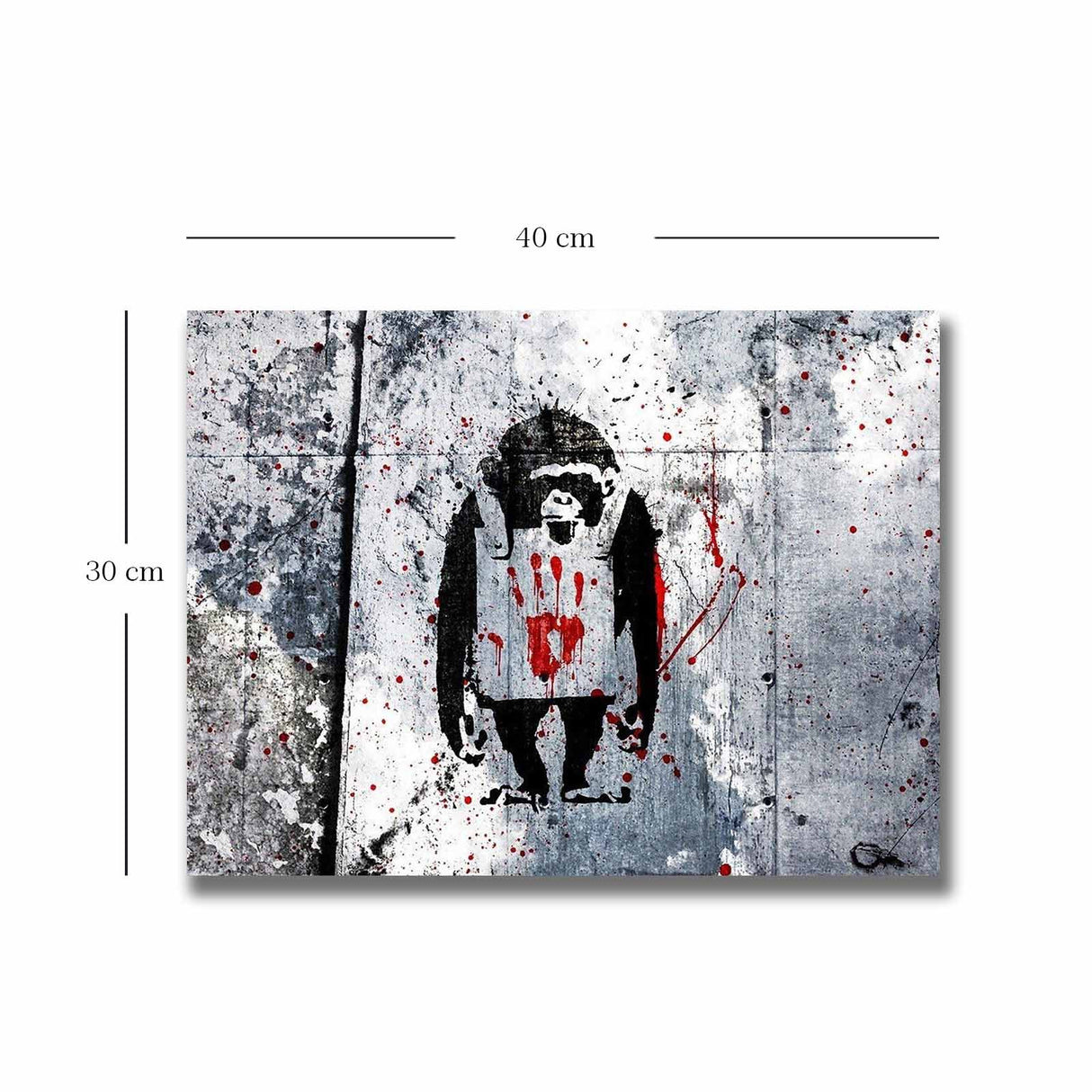 Tablou canvas 3040BANKSY008, Multicolor, 30x40x3 cm