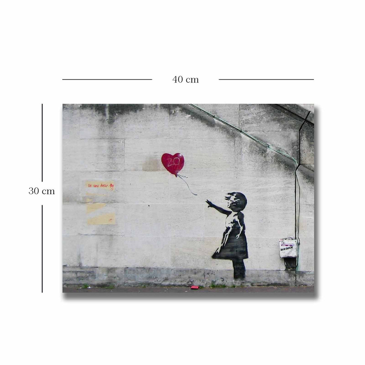 Tablou canvas 3040BANKSY015, Multicolor, 30x40x3 cm