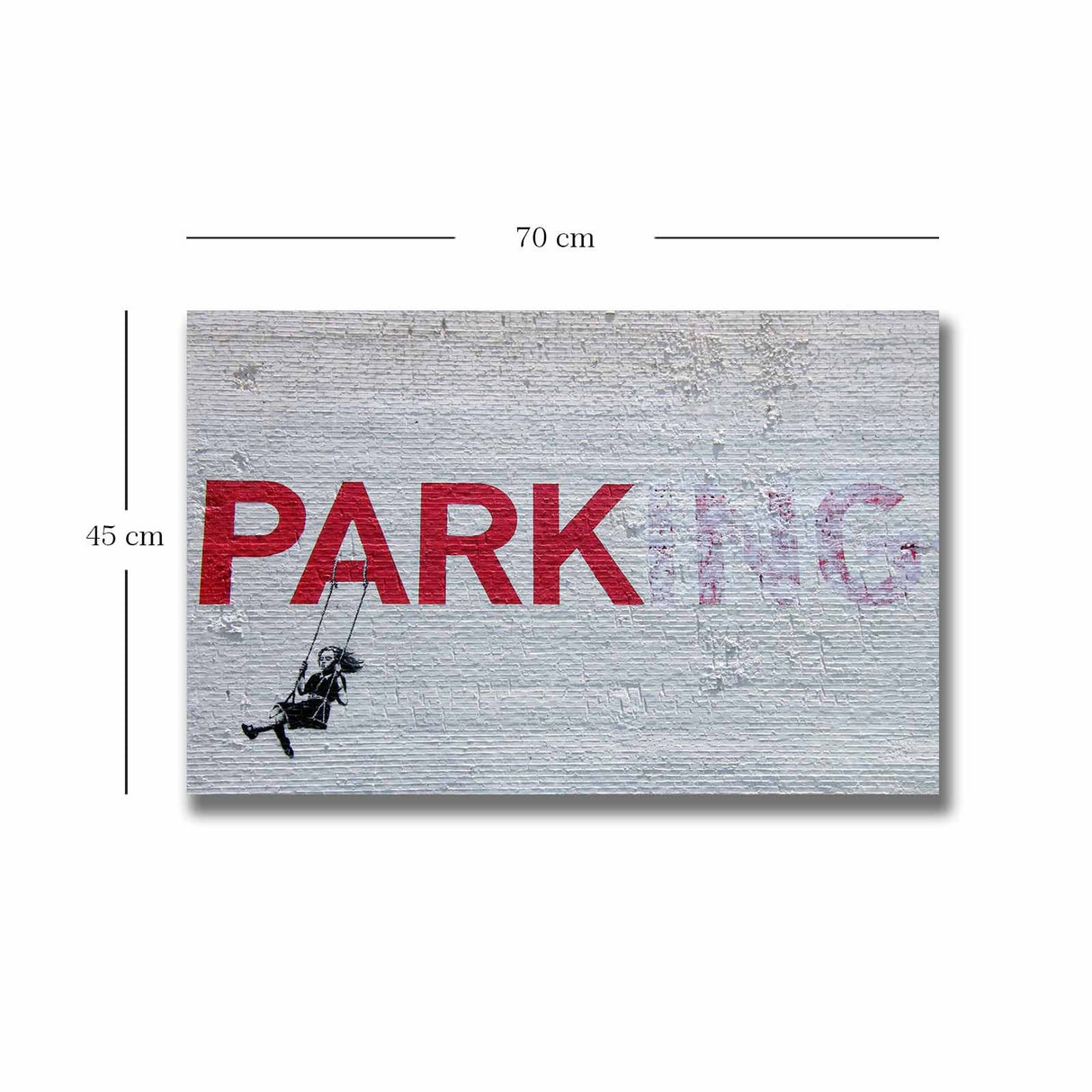 Tablou canvas 4570BANKSY016, Multicolor, 45x70x3 cm