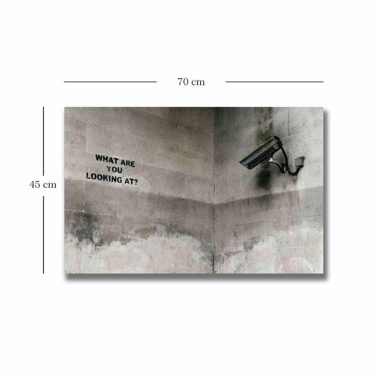 Tablou canvas 4570BANKSY020, Multicolor, 45x70x3 cm