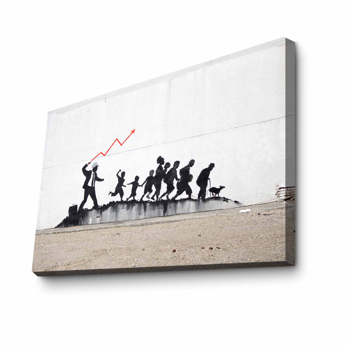 Tablou canvas 4570BANKSY026, Multicolor, 45x70x3 cm
