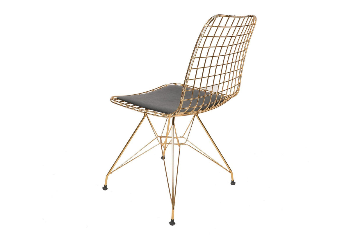 Set 2 scaune Tivoli 273 V2, Auriu, 46x43x81 cm