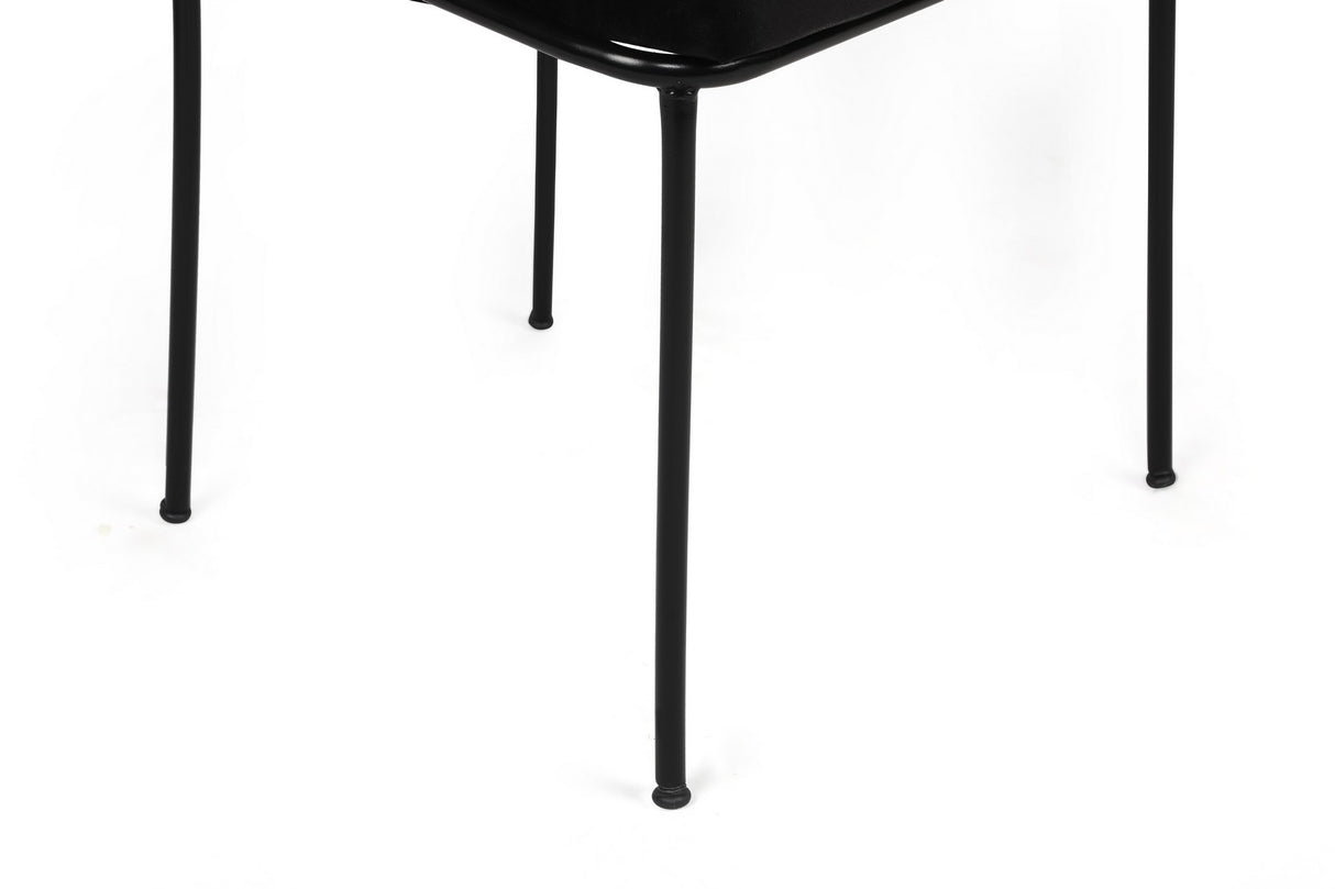 Set 4 scaune Dore-142 V4, Muștar - Negru, 54x55x86 cm