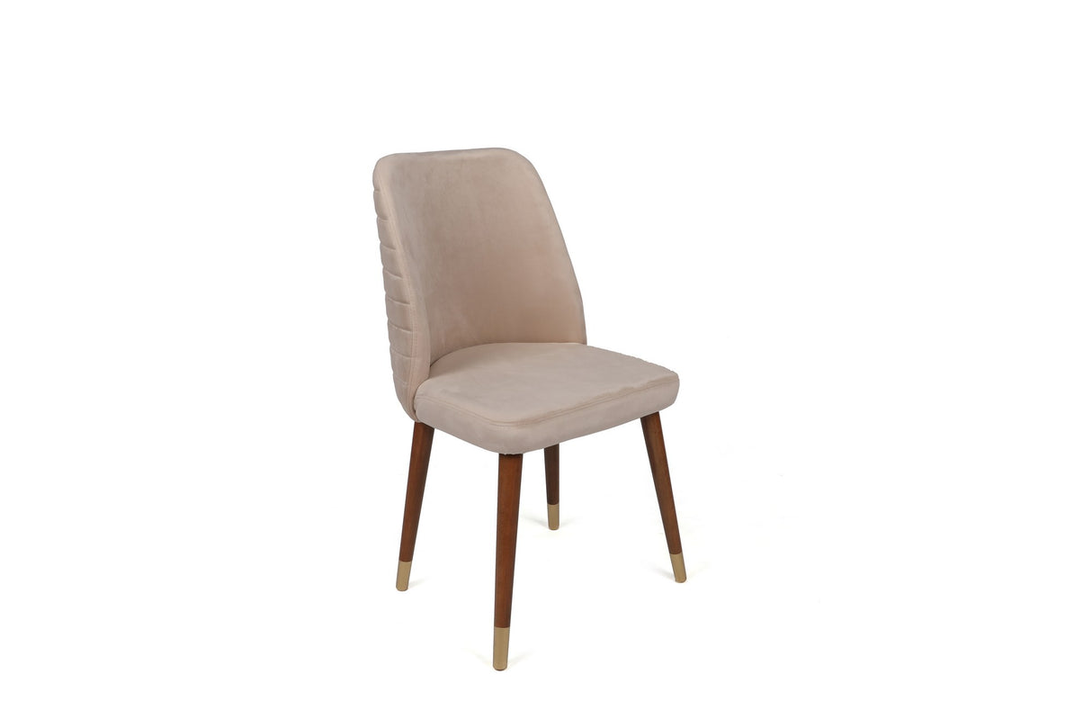 Set 4 scaune Hugo-387 V4, Crem - Auriu, 50x49x90 cm