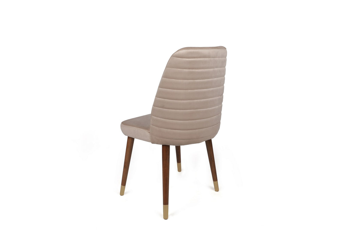 Set 4 scaune Hugo-387 V4, Crem - Auriu, 50x49x90 cm