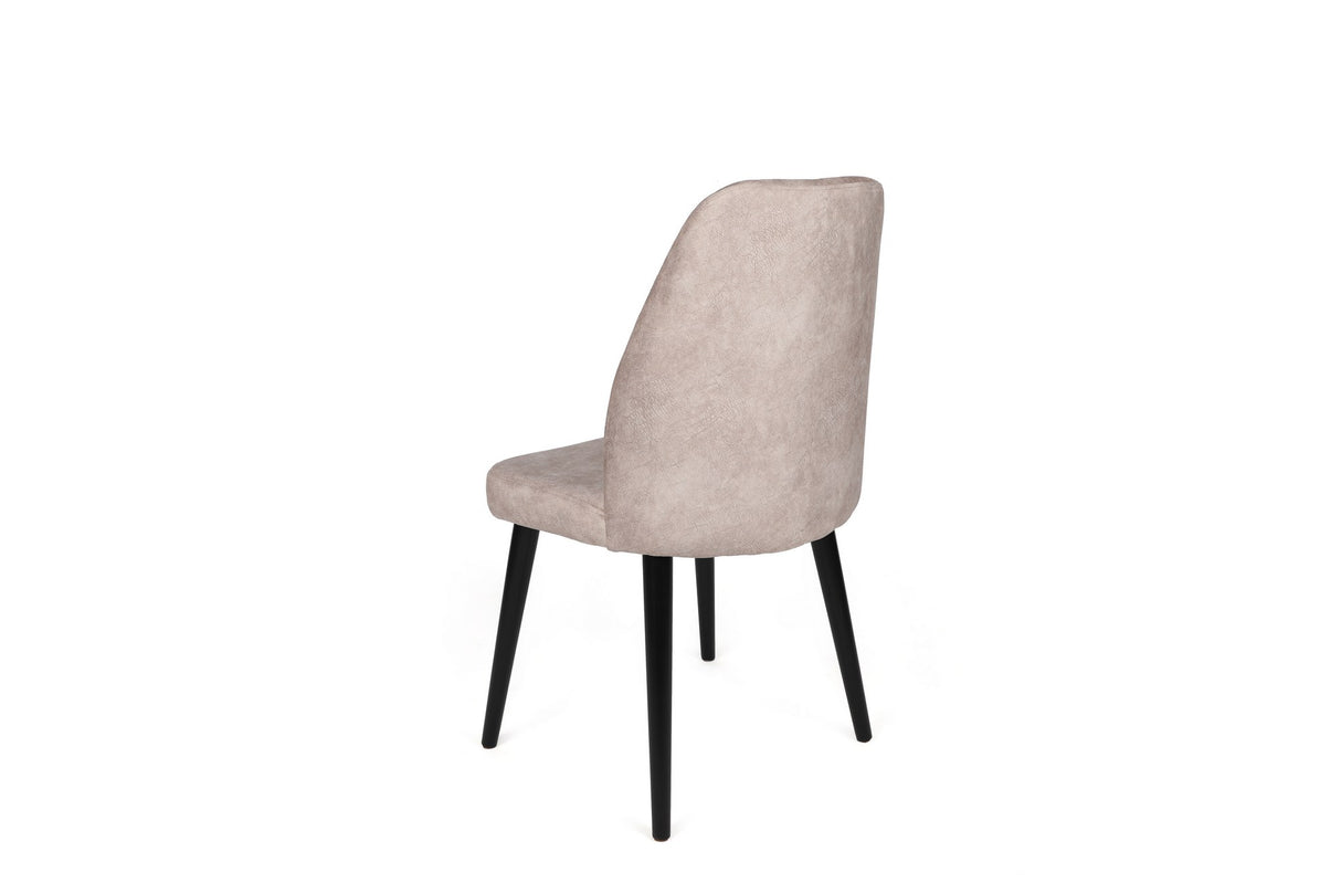 Set 2 scaune Alfa-469 V2, Crem - Negru, 50x49x90 cm