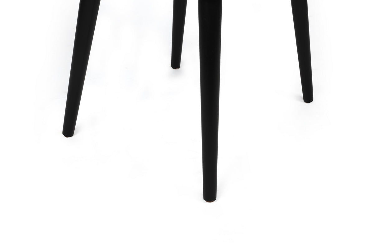 Set 2 scaune Alfa-469 V2, Crem - Negru, 50x49x90 cm