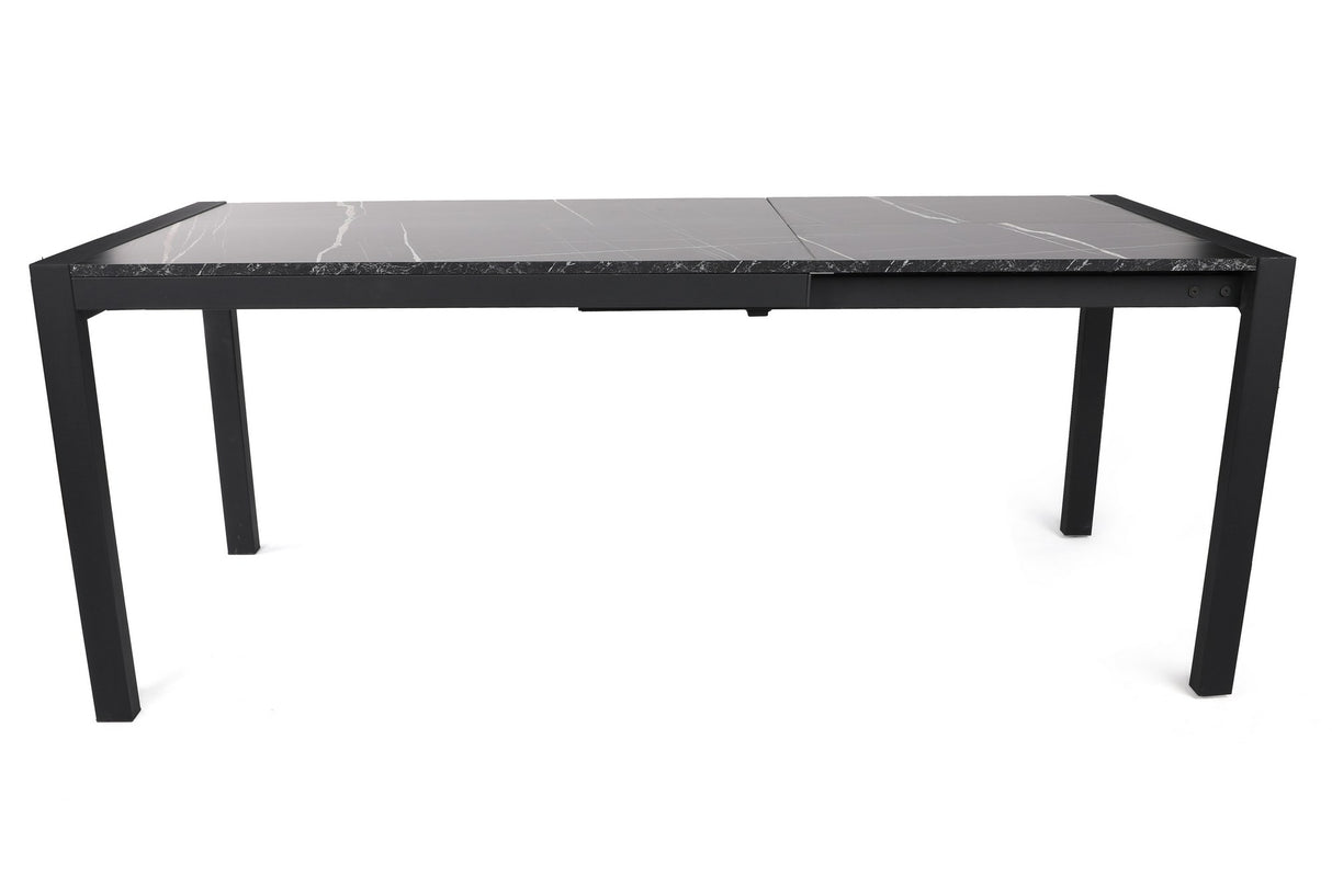 Masă dining extensibilă Silva - 1012, Negru, 120x74x75 cm