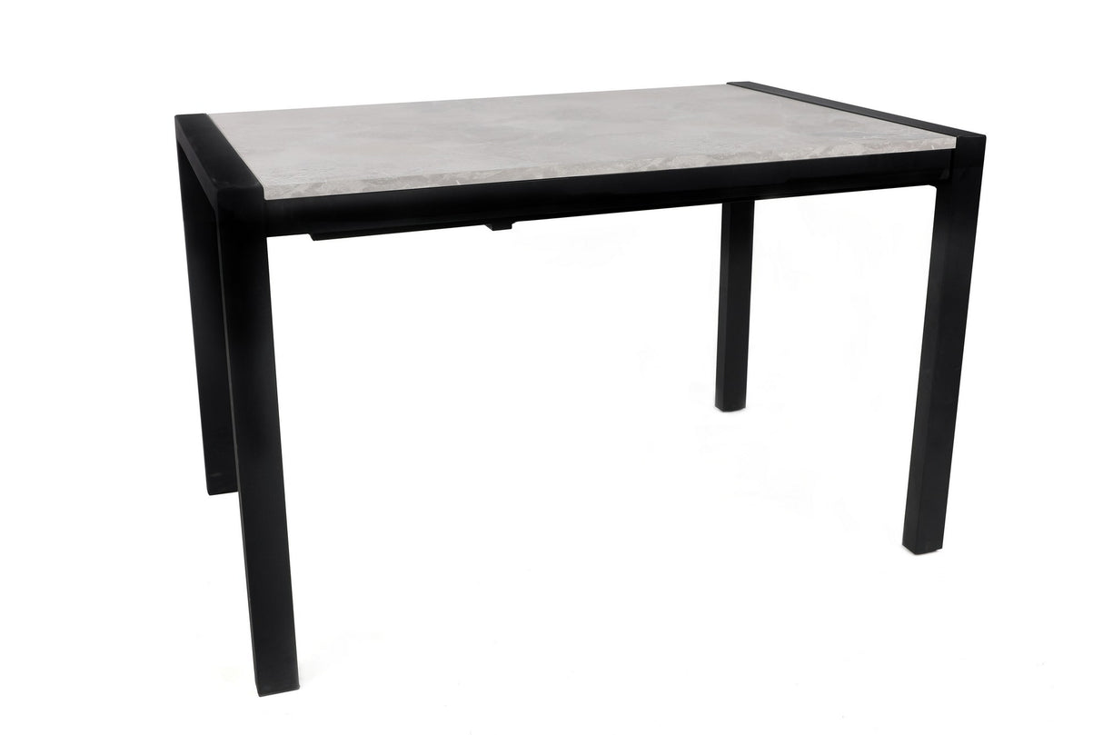 Masă dining extensibilă Silva - 1013, Mink - Negru, 120x74x75 cm