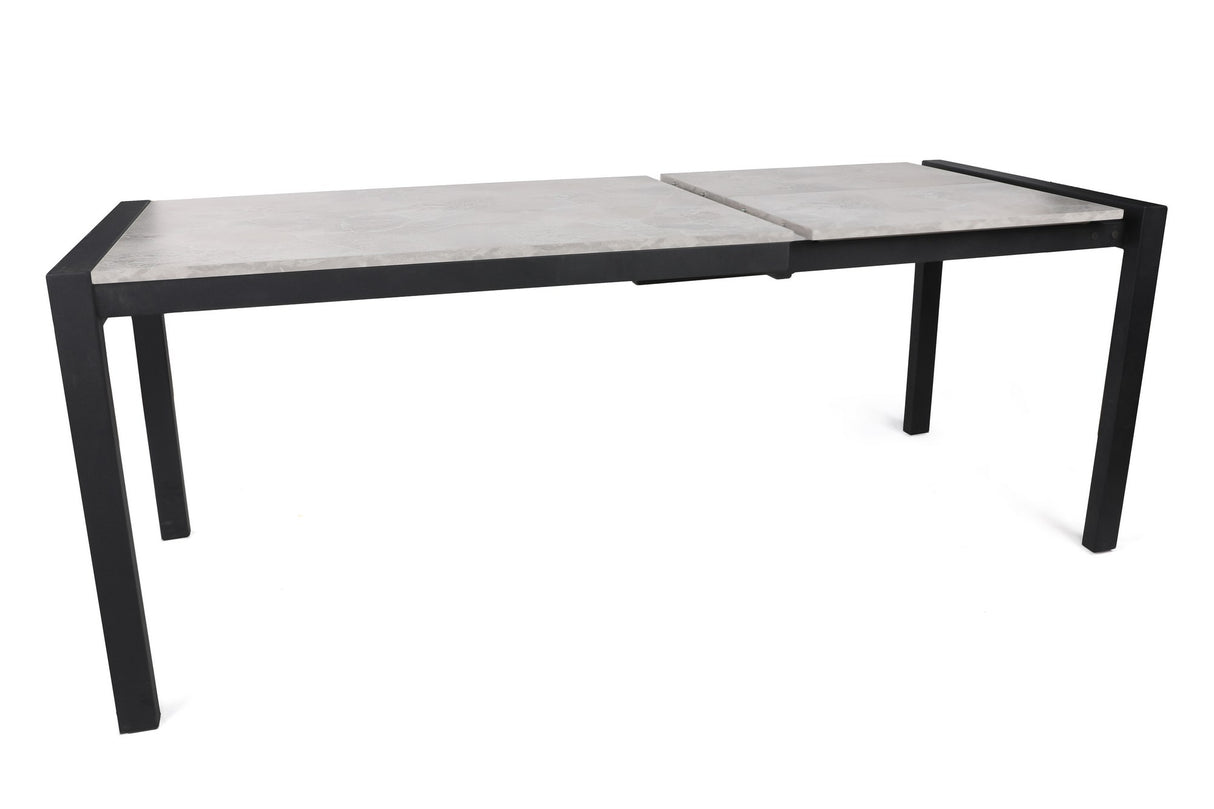 Masă dining extensibilă Silva - 1013, Mink - Negru, 120x74x75 cm