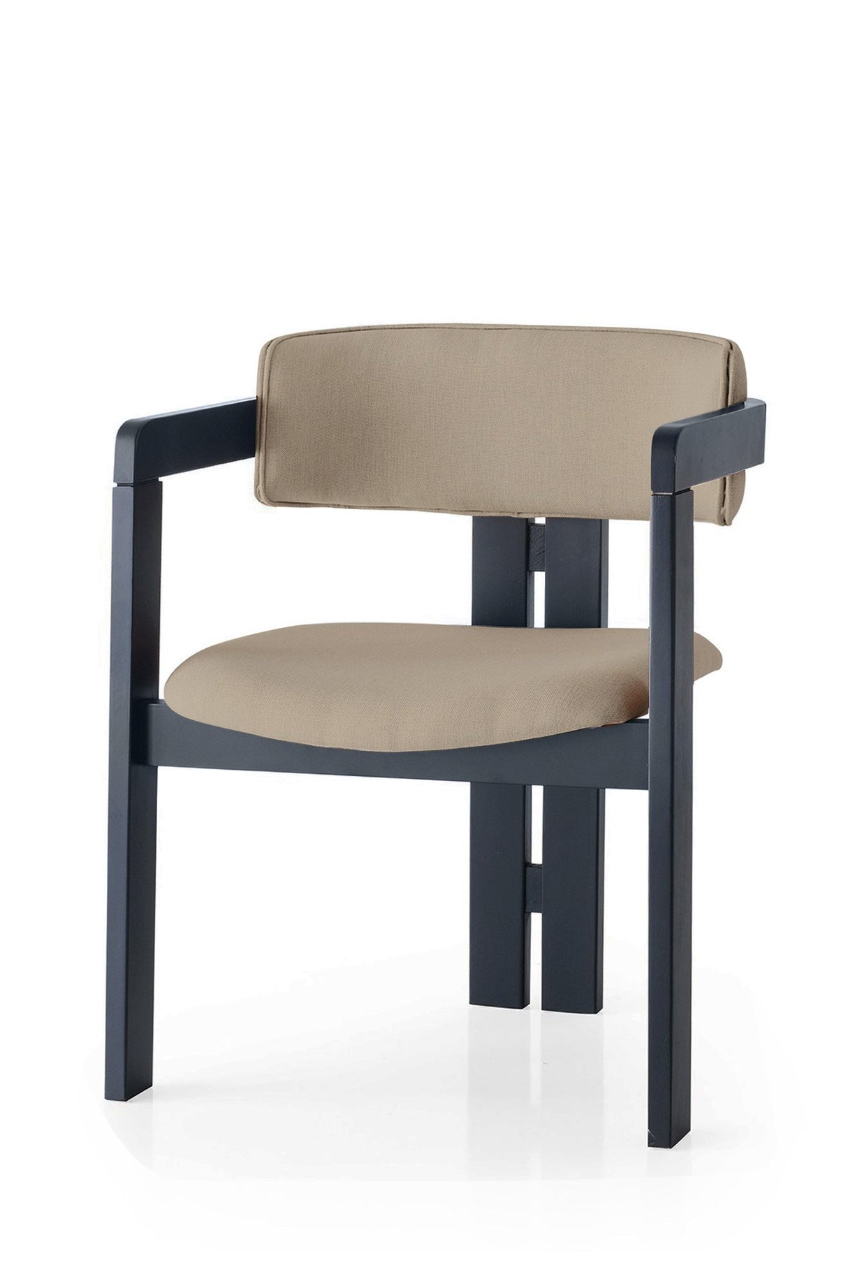 Scaun CO - 002, Negru - Mink, 58x49x76 cm