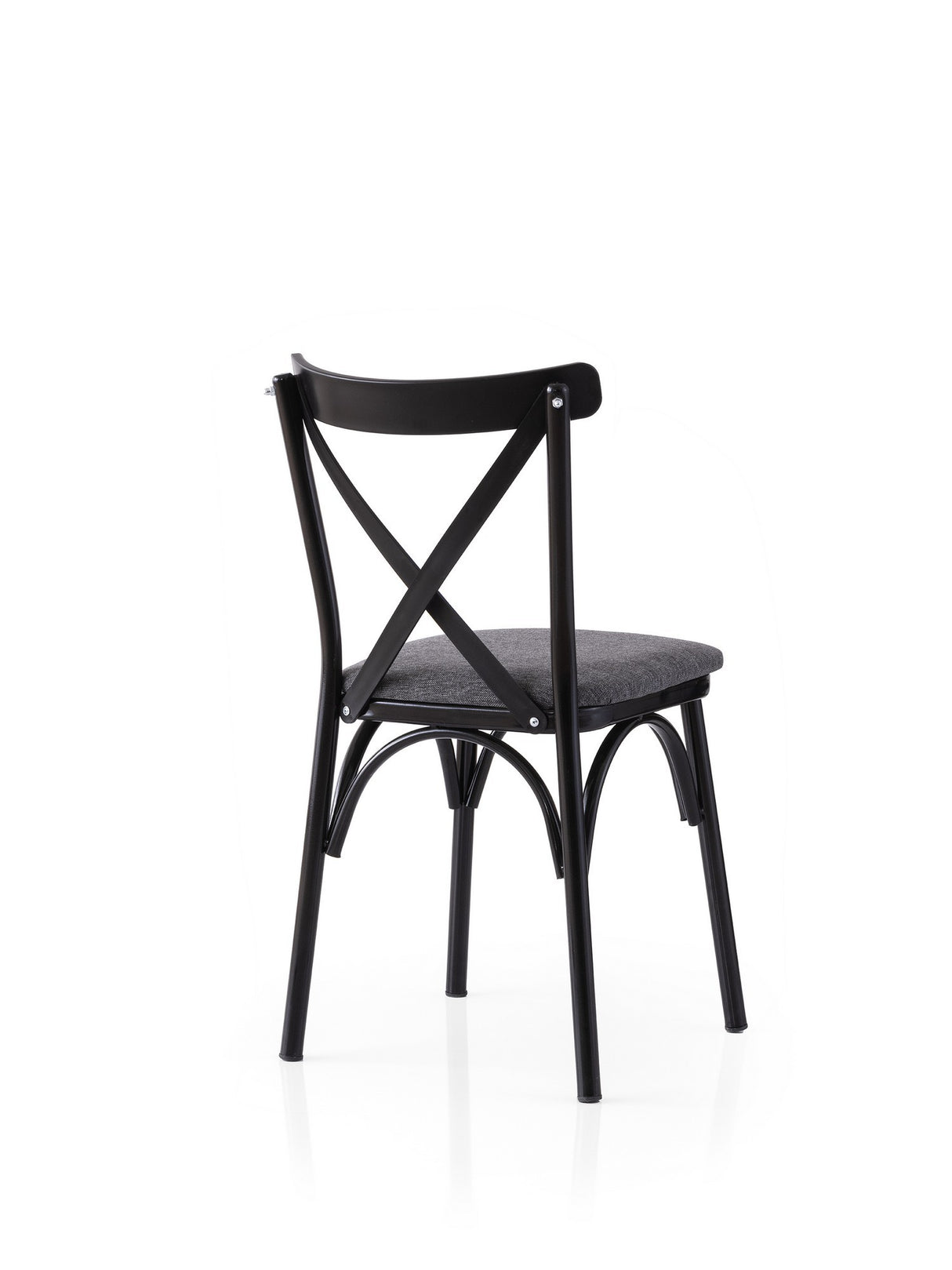 Set 2 scaune Ekol - 288 V2, Negru - Antracit, 42x40x81 cm