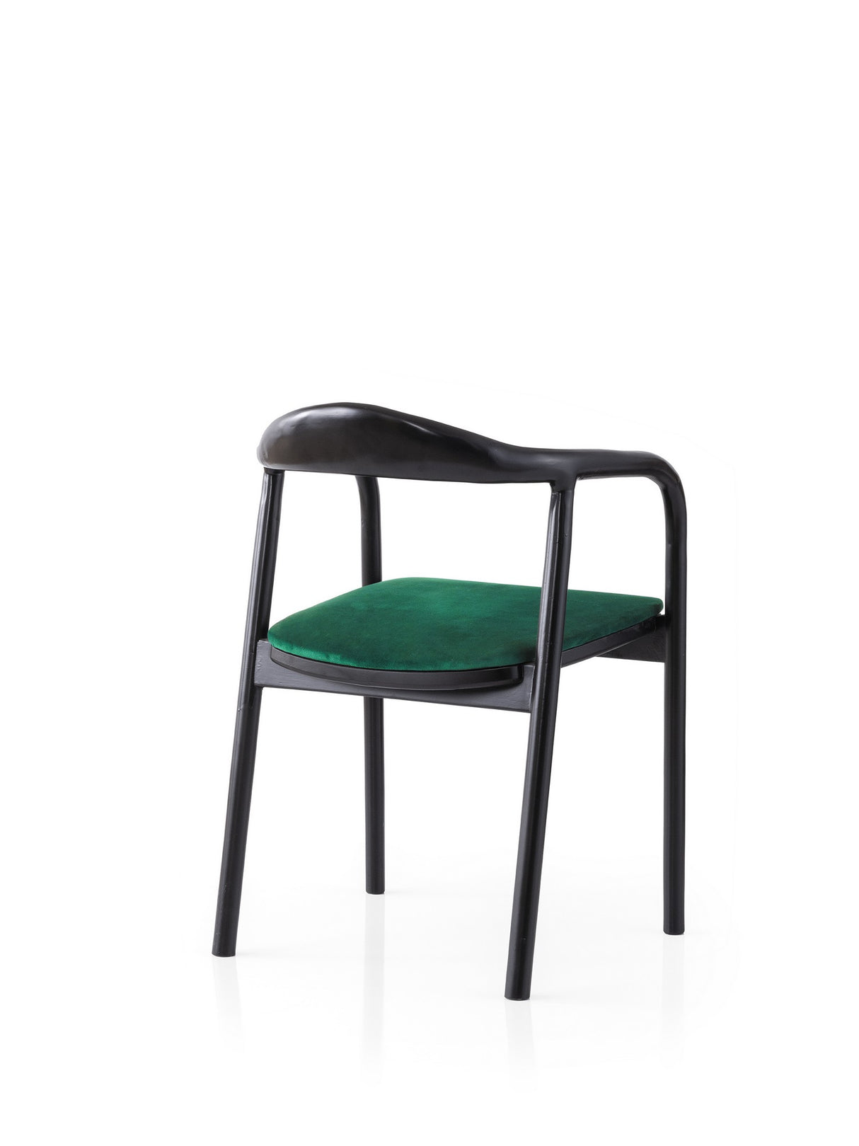 Scaun Palm - 032, Negru - Verde, 52x51x77 cm