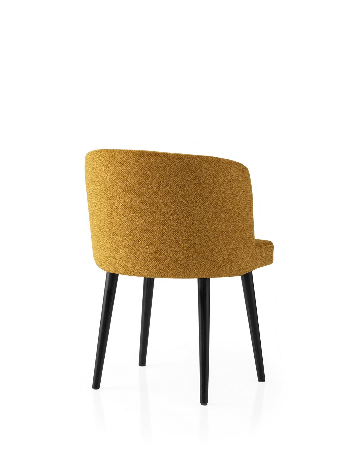 Set 4 scaune Soft - 4107 V4, Negru - Galben, 57x57x81 cm