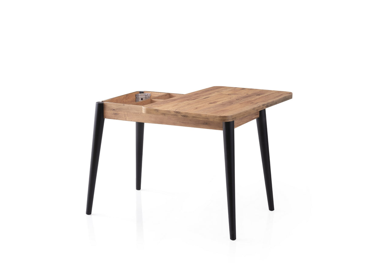 Masă dining extensibilă Dolunay - 1284, Pin atlantic, 100x60x75 cm
