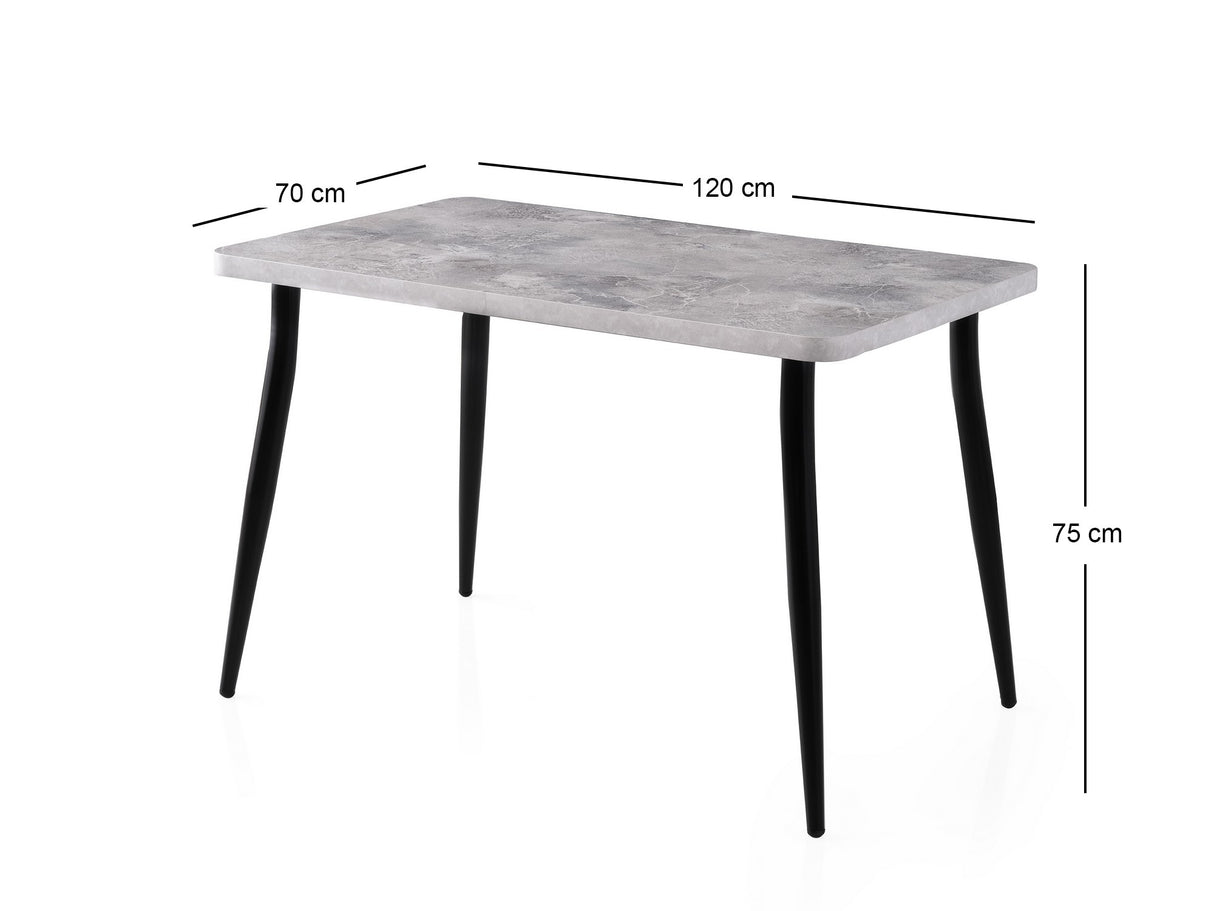 Masă dining Oslo - 3073, Multicolor, 120x70x75 cm