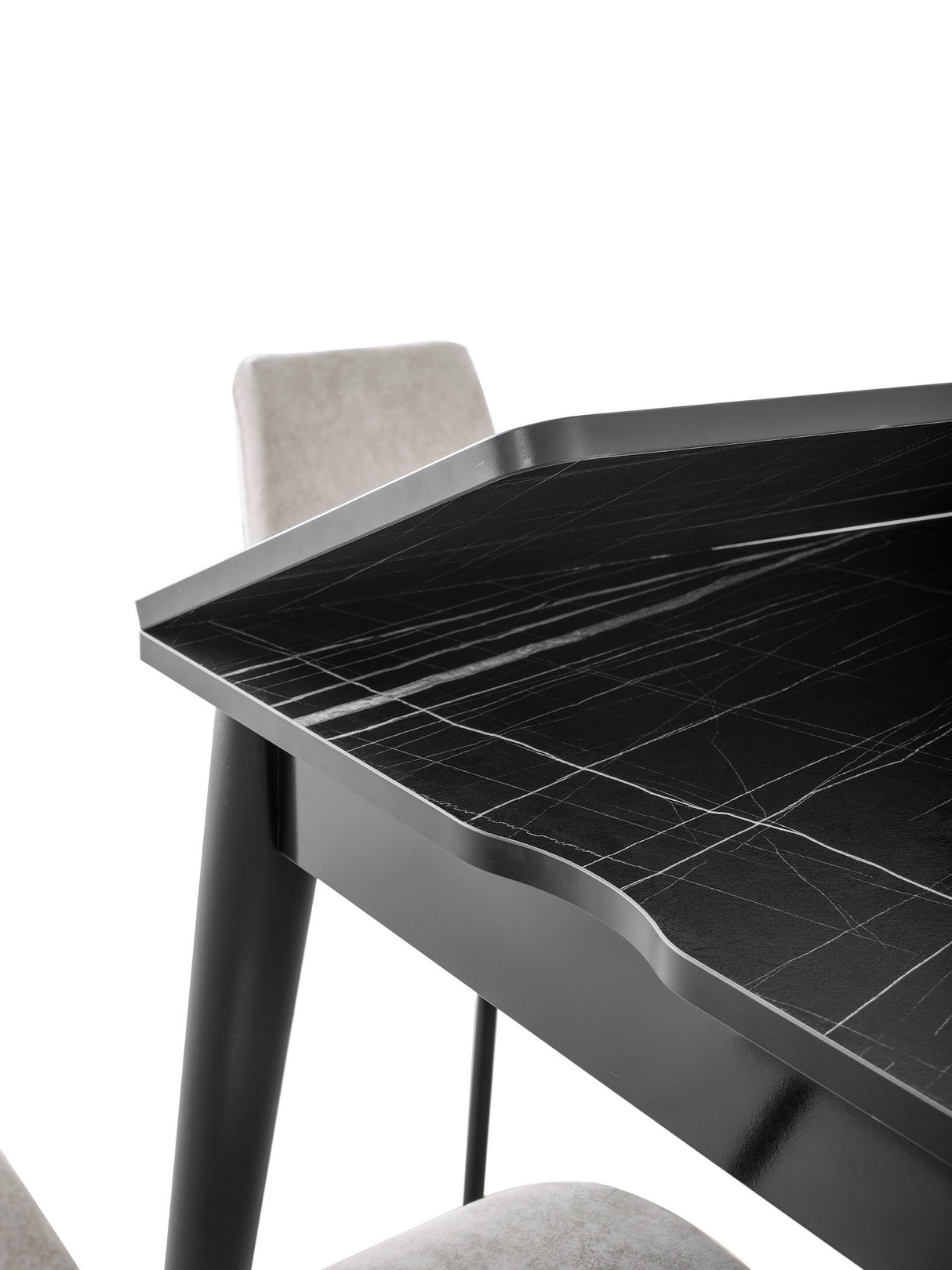 Masă dining extensibilă Totem - 3041, Black marble, 80x80x75 cm