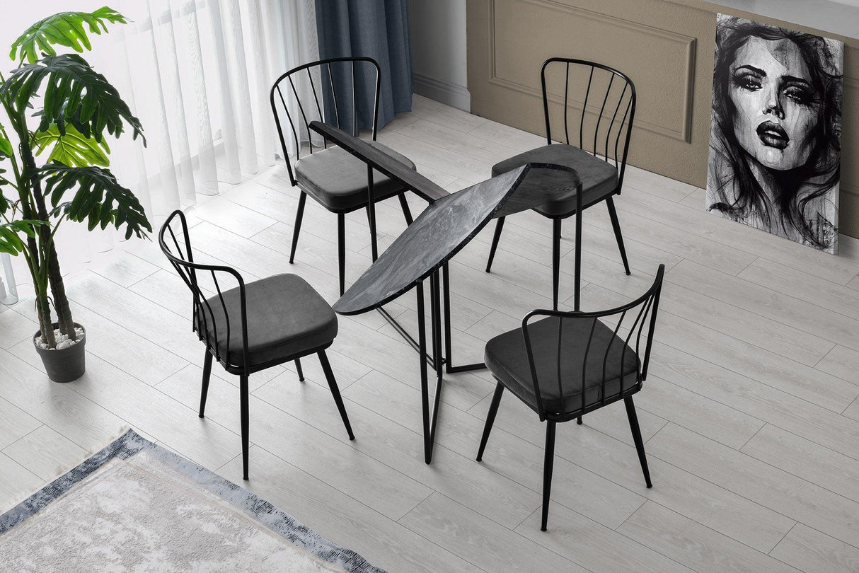 Masa Bucatarie Yaprak, 100x72x100 cm - Gri, SKU 974NMB1163