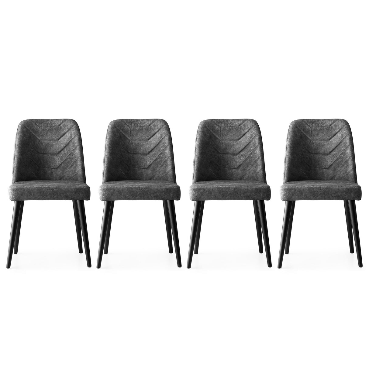 Set 4 scaune Dallas - 527 V4, Antracit, 50x49x90 cm