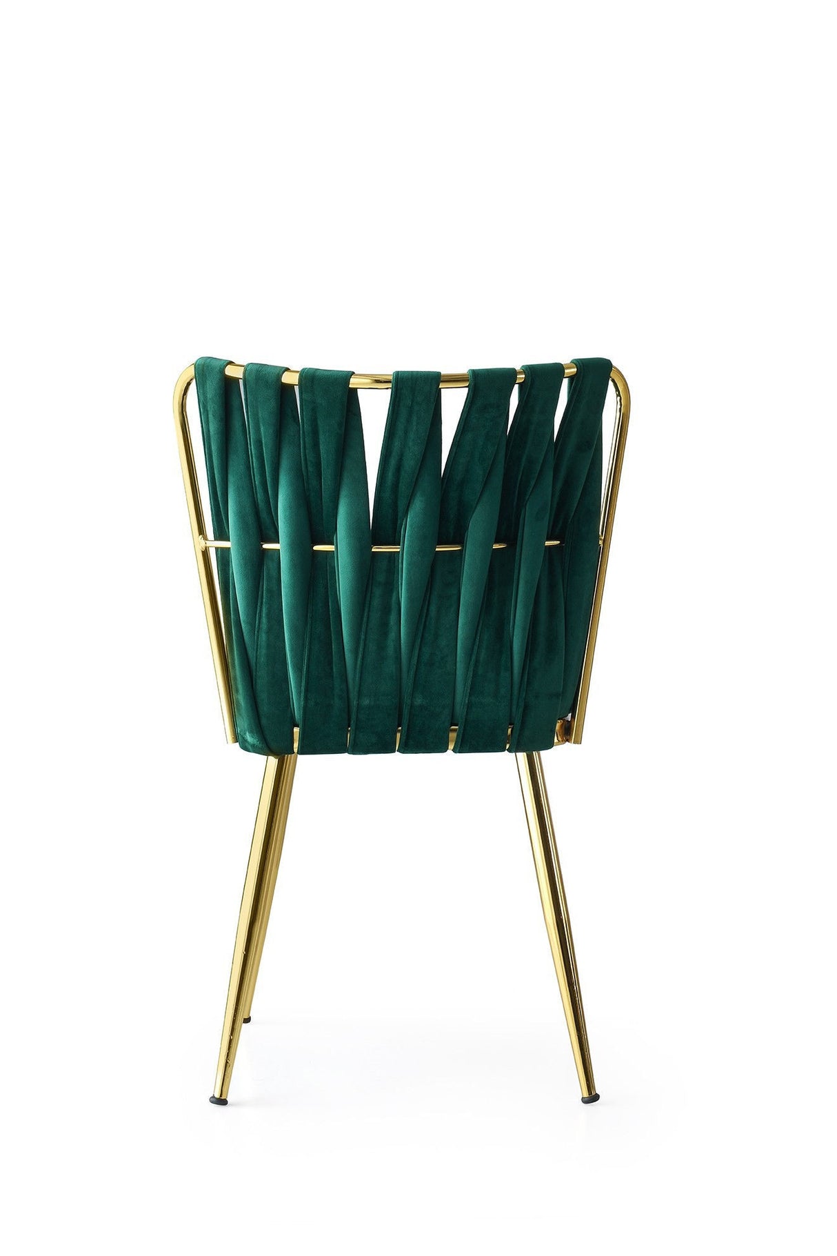 Set 2 scaune Kuşaklı - 206 V2, Auriu - Verde, 43x43x82 cm