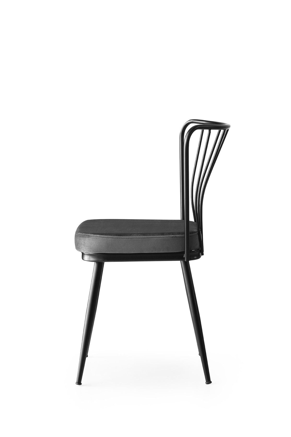 Set 4 scaune Yıldız - 942 V4, Negru, 43x42x82 cm