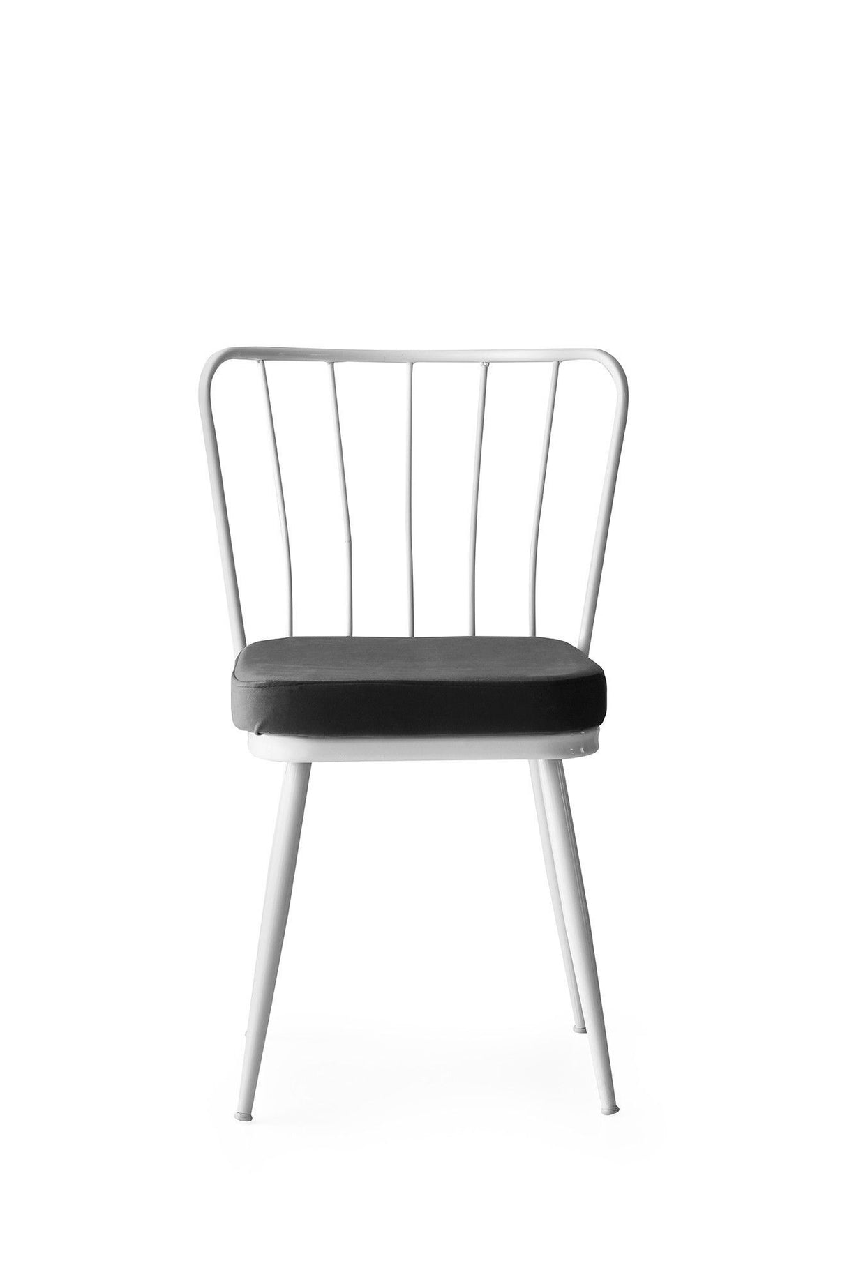 Set 2 scaune Yıldız - 962 V2, Alb, 43x42x82 cm
