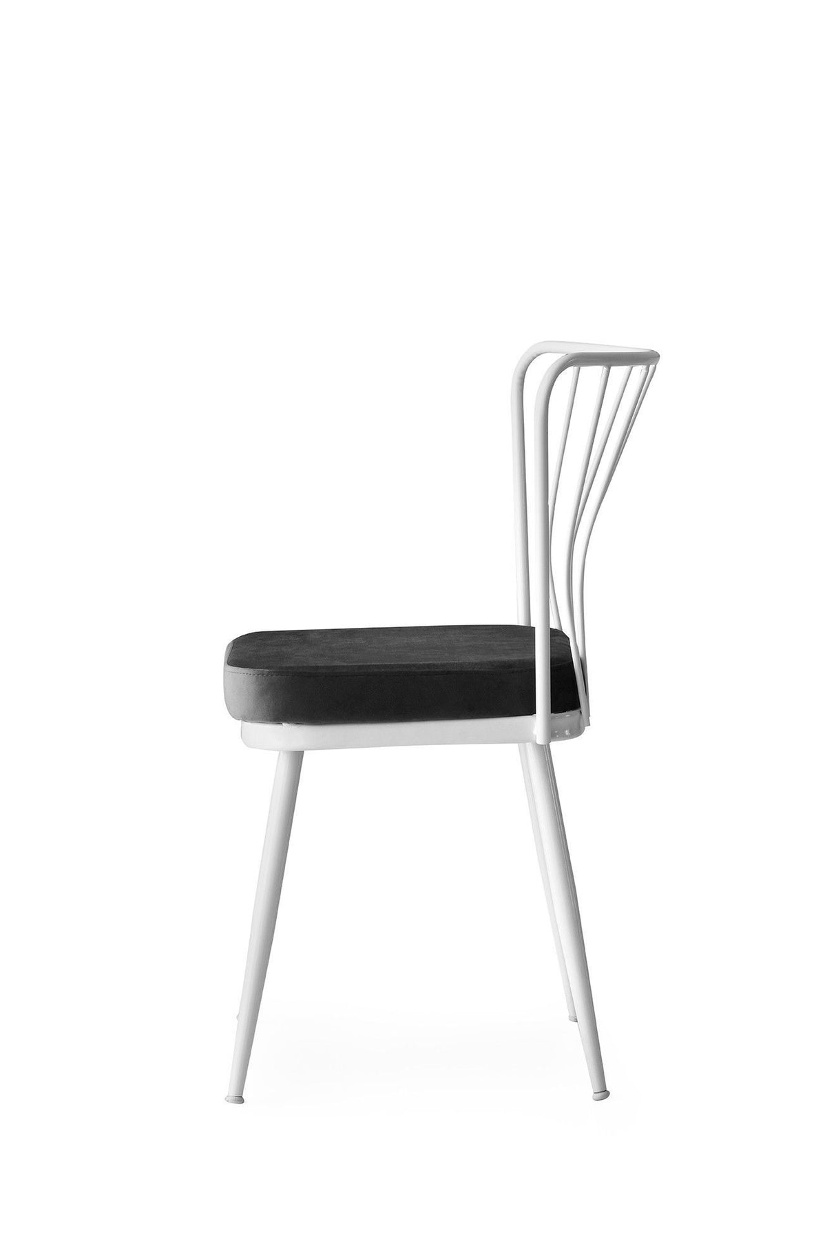 Set 2 scaune Yıldız - 962 V2, Alb, 43x42x82 cm