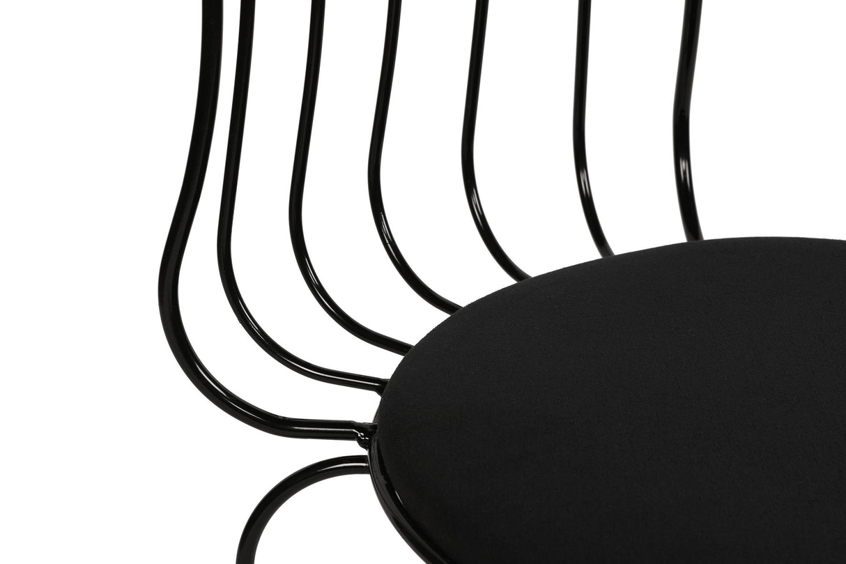 Set 2 scaune Lale 172, Negru, 44x44x84 cm