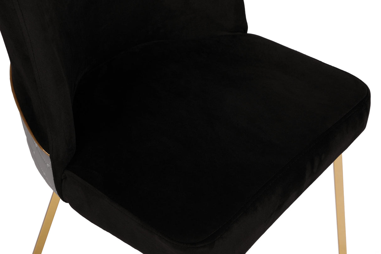 Set 2 scaune Madrid 911 V2, Auriu - Negru, 50x49x90 cm