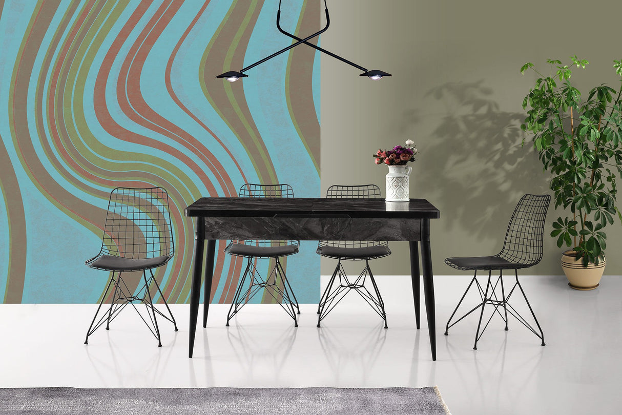 Set 2 scaune Tivoli 271 V2, Negru, 46x43x81 cm