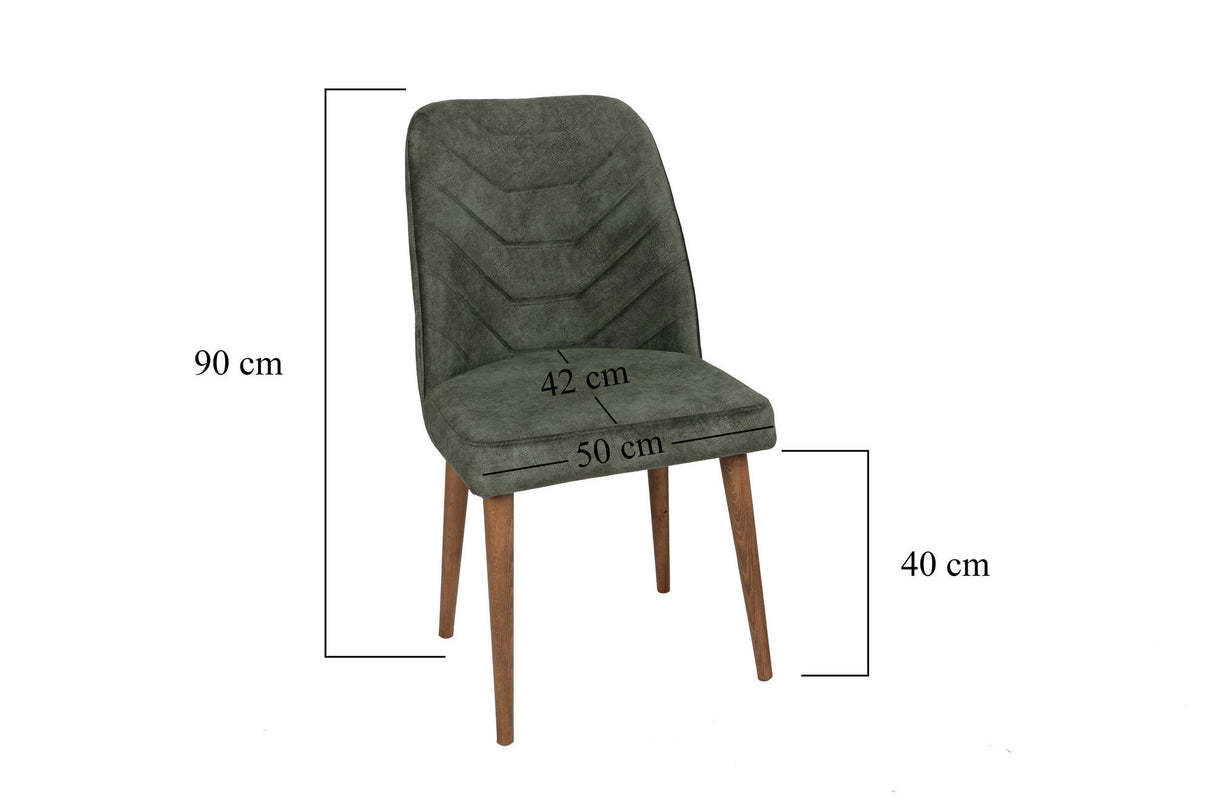 Set 4 scaune Dallas 558 V4, Nuc - Dark green, 50x49x90 cm