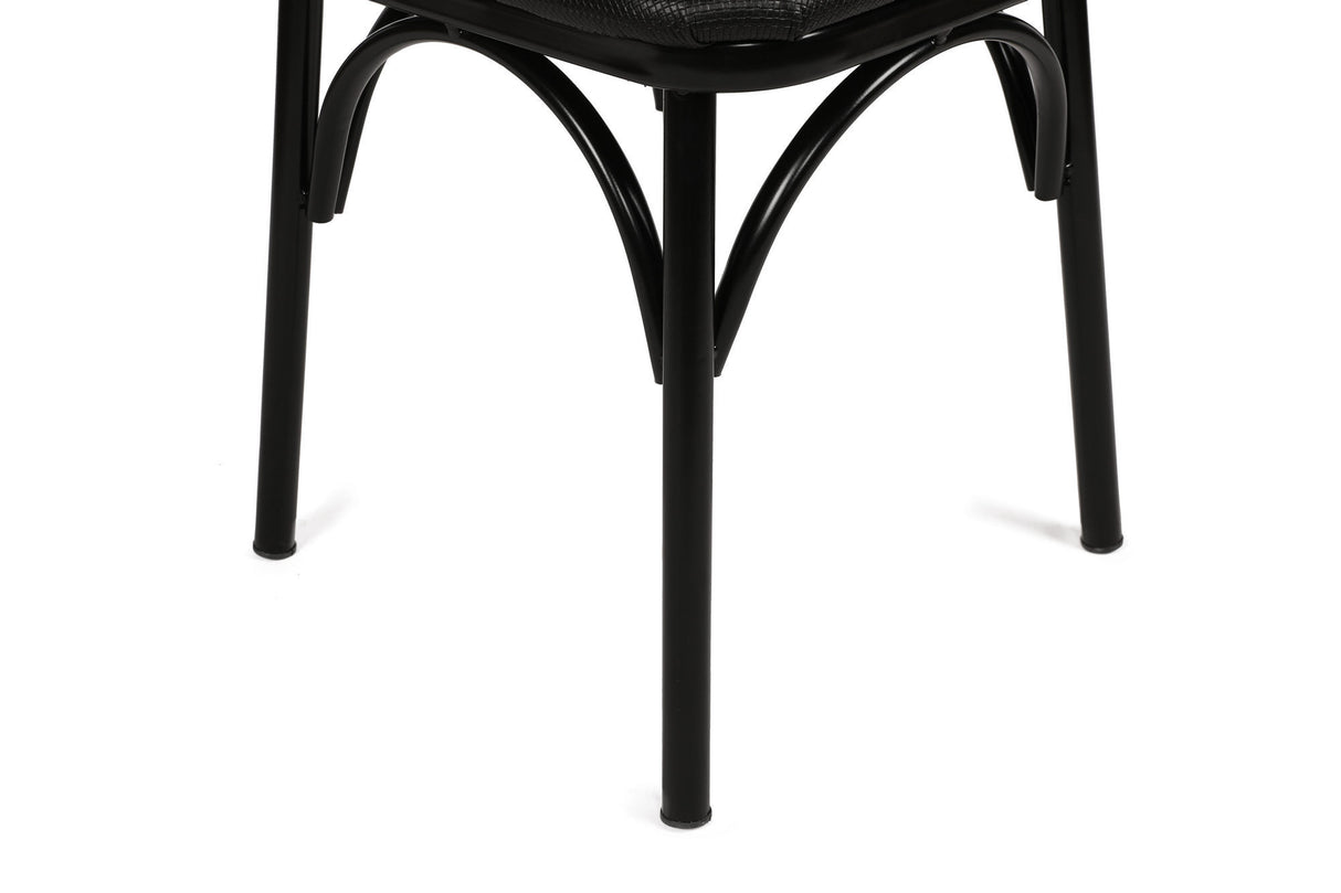 Set 4 scaune Ekol 1331 V4, Negru, 42x40x81 cm
