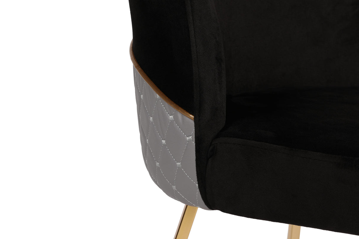 Set 4 scaune Madrid 911 V4, Auriu - Negru, 50x49x90 cm
