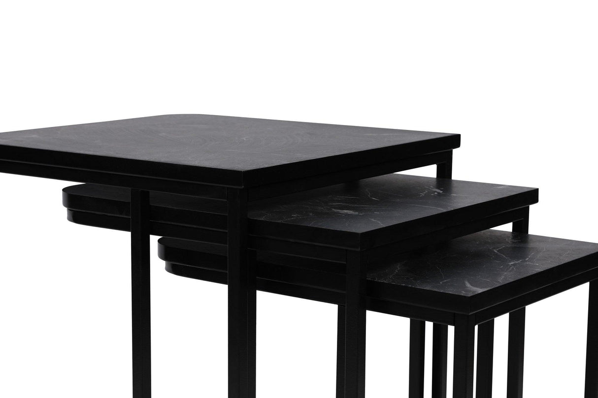 MASUTA DE CAFEA Ce Metal Zigo Table, Nuc, 46x49x41 cm - Maro Negru, SKU 974NMB1234