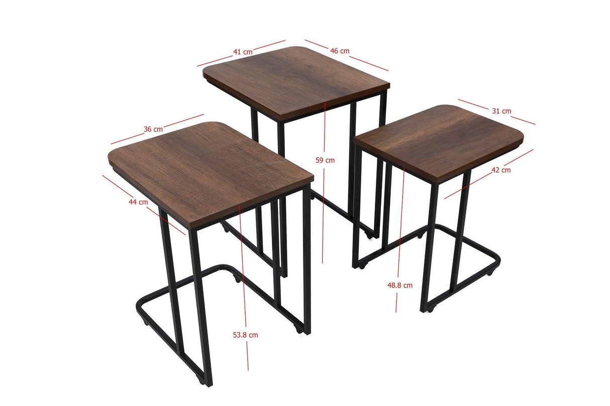 MASUTA DE CAFEA Ce Metal Zigo Table, Nuc, 46x49x41 cm - Nuc Negru, SKU 974NMB1234
