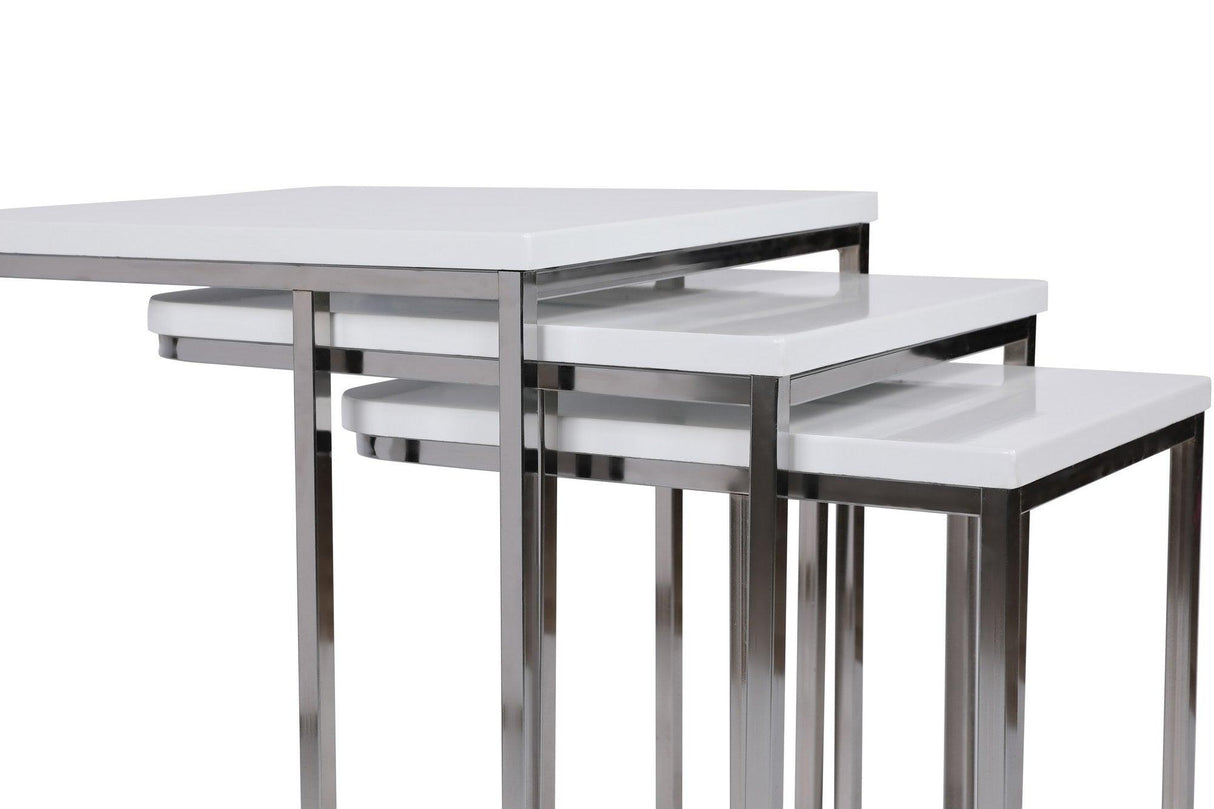 MASUTA DE CAFEA Ce Metal Zigo Table, Nuc, 46x49x41 cm - Alb, SKU 974NMB1234